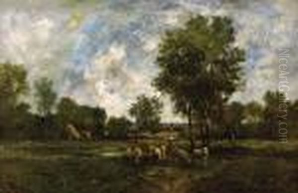 Pastoral Landscape With Sheep - view 1