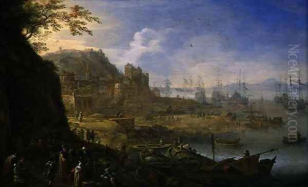 Rhenish Landscape with Merchants and Sailors on a Landing Stage, c.1665 - view 1