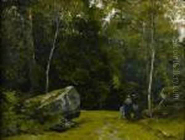 Paysans En Foret De Fontainebleau - view 1