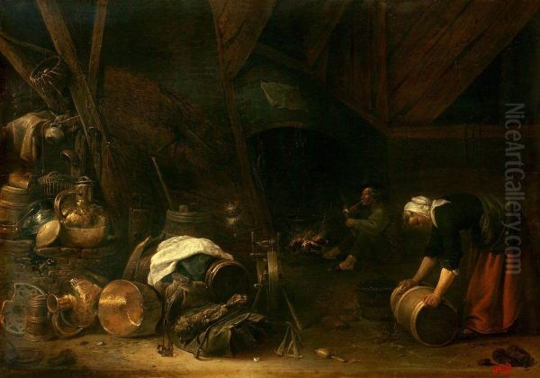 Interior of a Peasant Hut - view 1