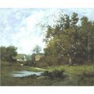 Paysanne Pres Du Village by Leon Richet
