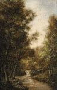 A Barbizon Landscape by Leon Richet