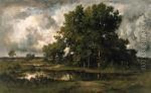A Barbizon Landscape by Leon Richet
