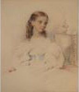 Portrait Of Miss Sandham by George Richmond