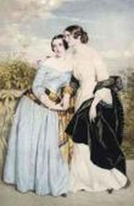 Portrait Of Mrs Partridge And Her Sister Miss Croker, Full-length by George Richmond