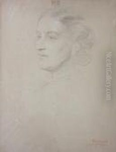 'mrs. Thompson, Wife Of Archb(isho)p Of York';portrait Of A Gentleman, Bust Study by George Richmond