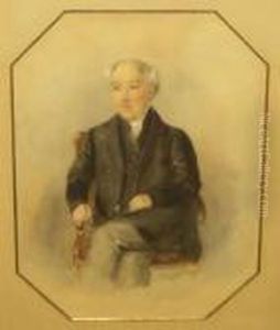Gentleman Wearing Black Coat by George Richmond