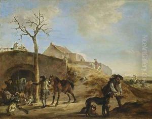 Landscape with Huntsmen 1651