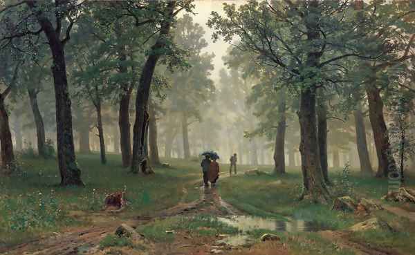 Rain in an Oak Forest by Ivan Shishkin
