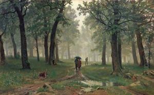 Rain in an Oak Forest