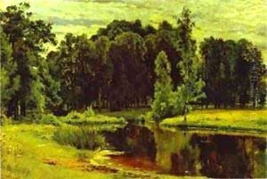 Pond In A Old Park Study 1898