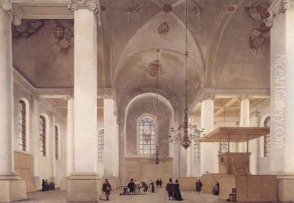 Interior of the Church of St Anne in Haarlem 1652 - view 1