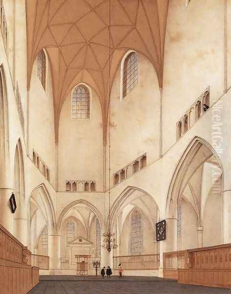 Interior of the Choir of St Bavo at Haarlem 1660 - view 1