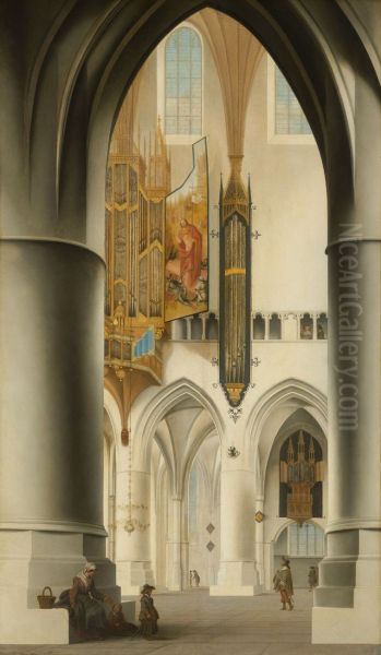 Interior of the Church of St. Bavo in Haarlem - view 1