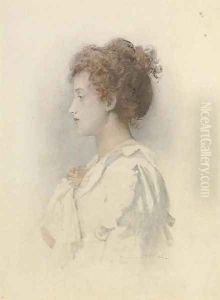 Profile of a young debutante by Marcus Stone