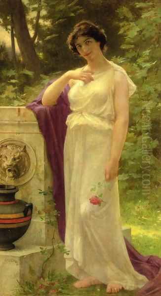 Young Woman with a Rose - view 1