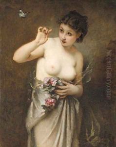 Jeune fille au papillon