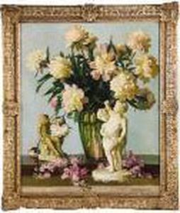 Still Life With Bouquet And Putti