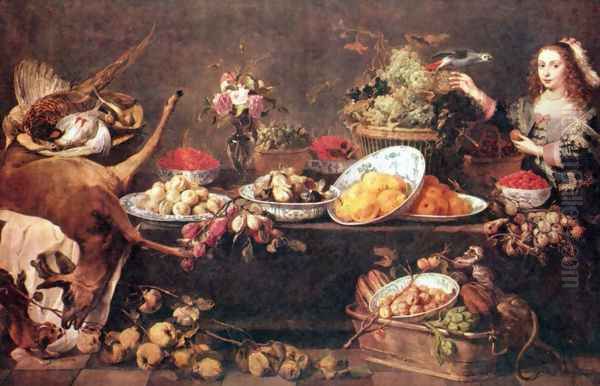 Still Life with Dame and a parrot - view 1