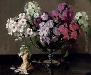 Phlox In A Silver Cup by David the Elder Richter