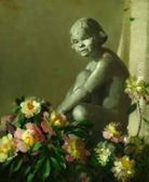 Garden Nymph With Peonies - view 1