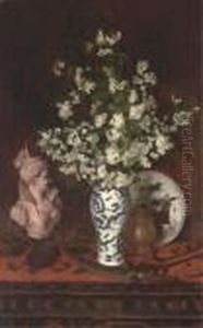 Apple-blossom In An Oriental Vase by David the Elder Richter