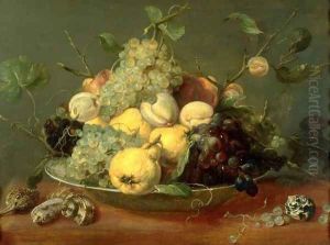 Still life with fruit in the porcelain bowl