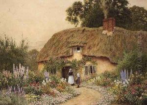 A Devon Cottage by Arthur Claude Strachan