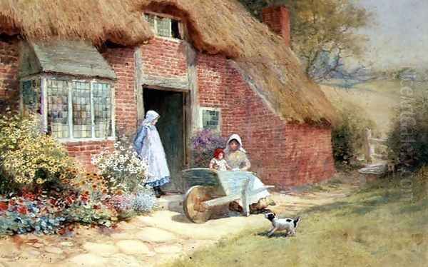 Playing in a Wheelbarrow - view 1
