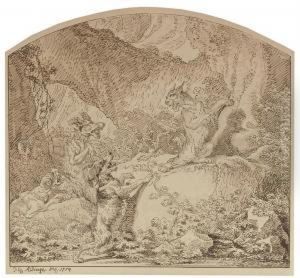 The Lynx by Johann Elias Ridinger or Riedinger