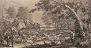 Die Par Force Jagd Des Hirschen Und Deren Ganzer Vorgang
