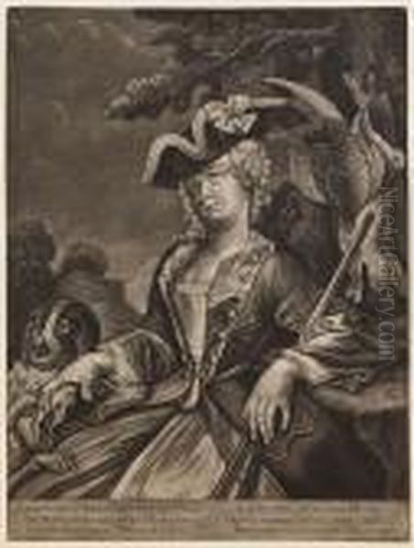 4 Blatter: Jagdszenen (3), Diana - view 1