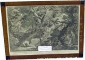 Man Samt Djur. Bildstrl by Johann Elias Ridinger or Riedinger