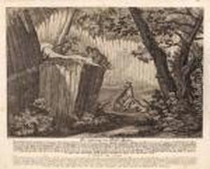 Der Einsprung Eines Wolffs - Garten by Johann Elias Ridinger or Riedinger