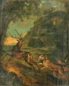 Stag Hunt And Boar Hunt: Two by Johann Elias Ridinger or Riedinger