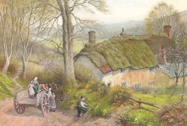 Gathering primroses - view 1