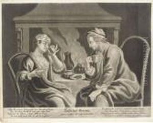 The Times Of The Day (with Drinks Appropriate To The Hour) by Johann Elias Ridinger or Riedinger