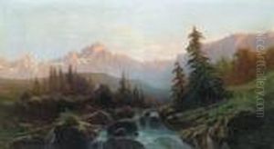 Blick Auf Den Rosengarten In Den Dolomiten by Albert Rieger