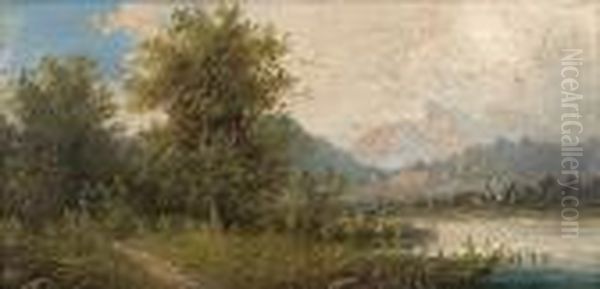Weibliche Ruckenfigur, Einen Weg Hinabspazierend - view 1