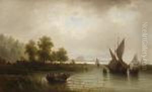 Fischerboote Im Nachtlichen Golf
Von Triest. by Albert Rieger