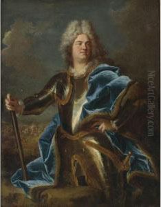 Portrait Of A Man, Traditionally Called Claude Louis Hector, Duc Devillars (1653-1734) by Hyacinthe Rigaud