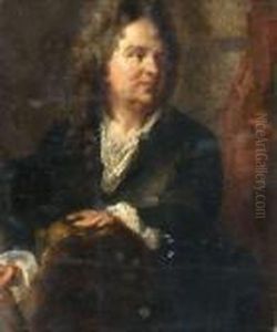 Portrait Du Sculpteur Martin Van Den Bogaert, Dit Desjardins(1637 - 1694) by Hyacinthe Rigaud