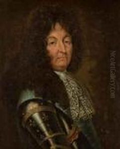 Portrait De Louis Xiv En Armure by Hyacinthe Rigaud