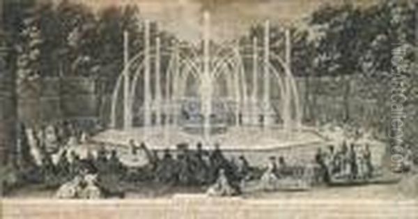 Les Trois
Fontaines Et Le Bassin D'apollon - view 1
