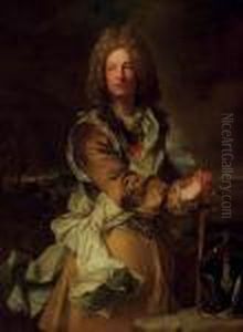 Portrait Of A Military Officer by Hyacinthe Rigaud