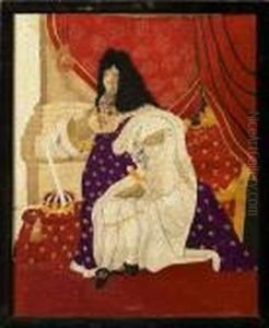 Portrait Of Louis Xiv Of France by Hyacinthe Rigaud