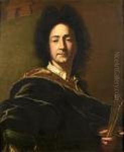 Self-portrait Of The Artist by Hyacinthe Rigaud