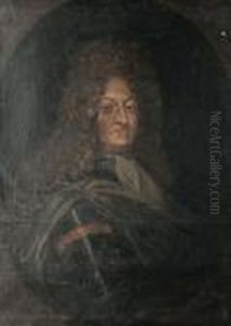 Portrait Of Louis Xiv, Bust-length, Within A Painted Oval