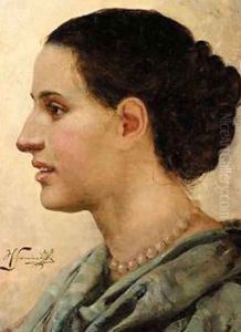 Portrait of a Young Woman by Henryk Hector Siemiradzki