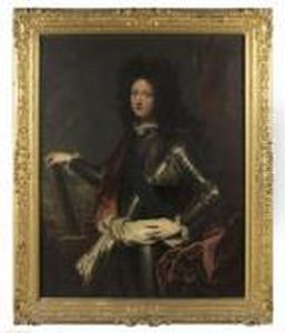 Portrait Du Duc De Chartres, Futur Regent De France, Devant Unebataille by Hyacinthe Rigaud
